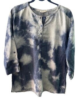 Eileen fisher tie dye print tunic top Small